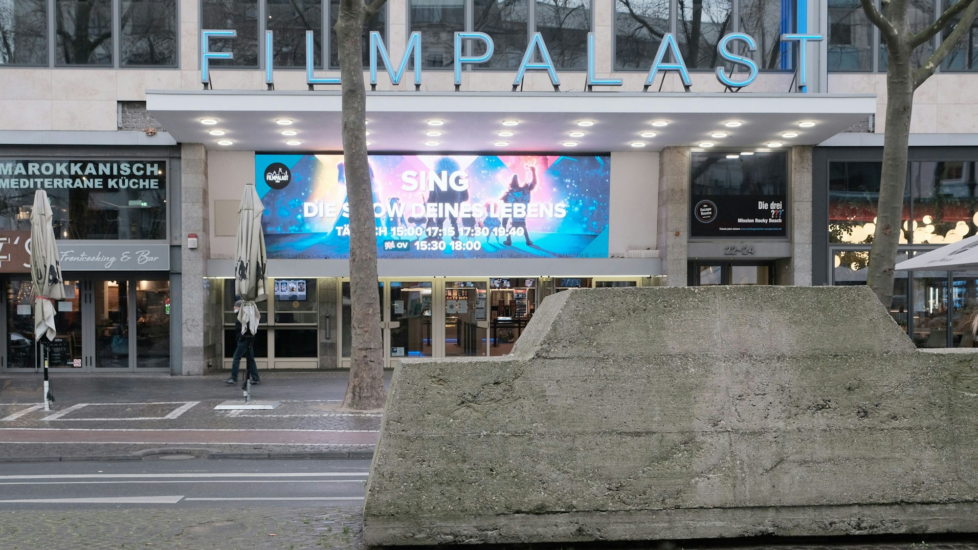 21.01.2022, Köln: Kinos, Theater und Clubs haben unter der pandemie zu leiden. Hier: Kino Filmpalast. Foto: Max Grönert
