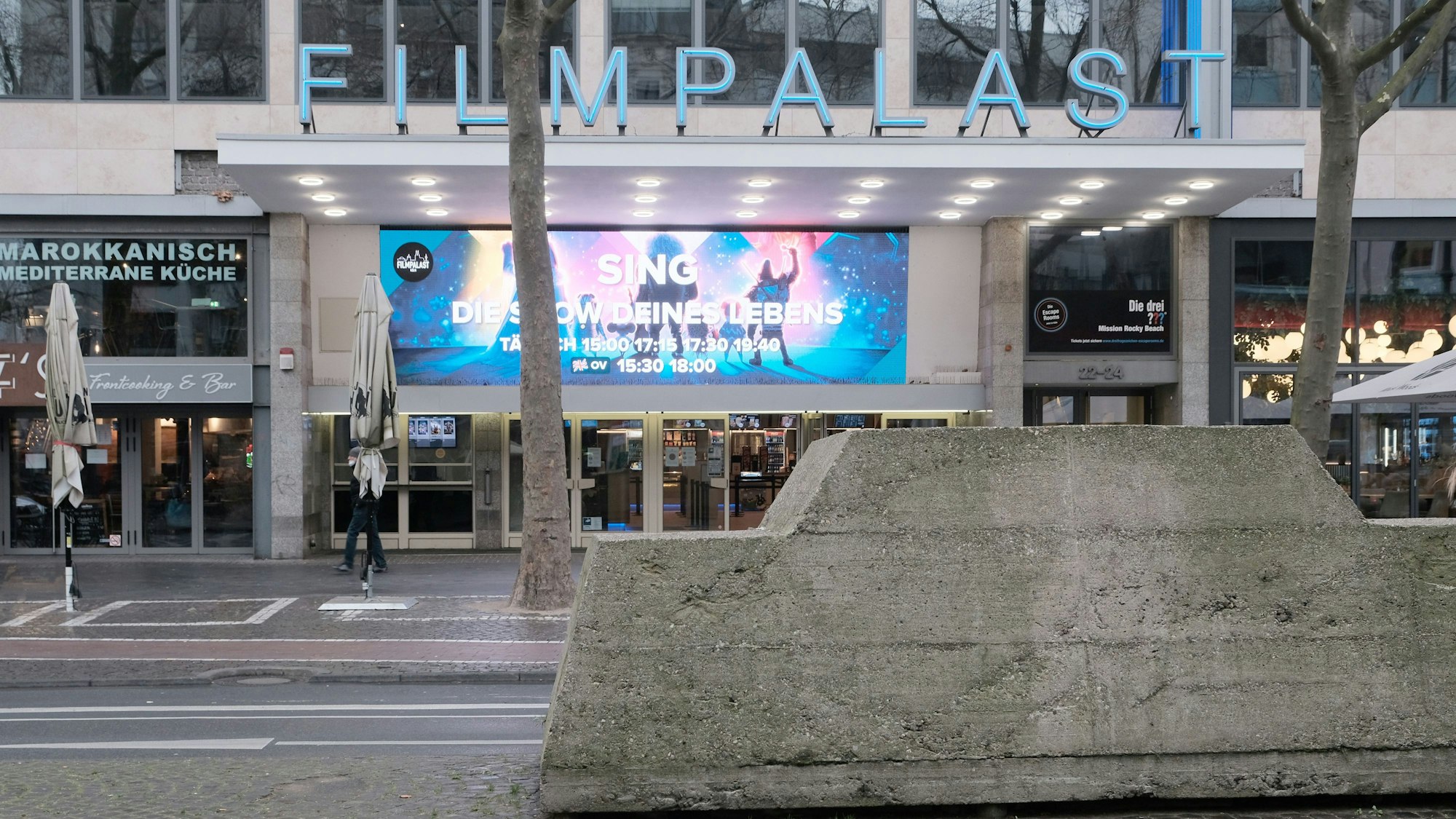 21.01.2022, Köln: Kinos, Theater und Clubs haben unter der pandemie zu leiden. Hier: Kino Filmpalast. Foto: Max Grönert