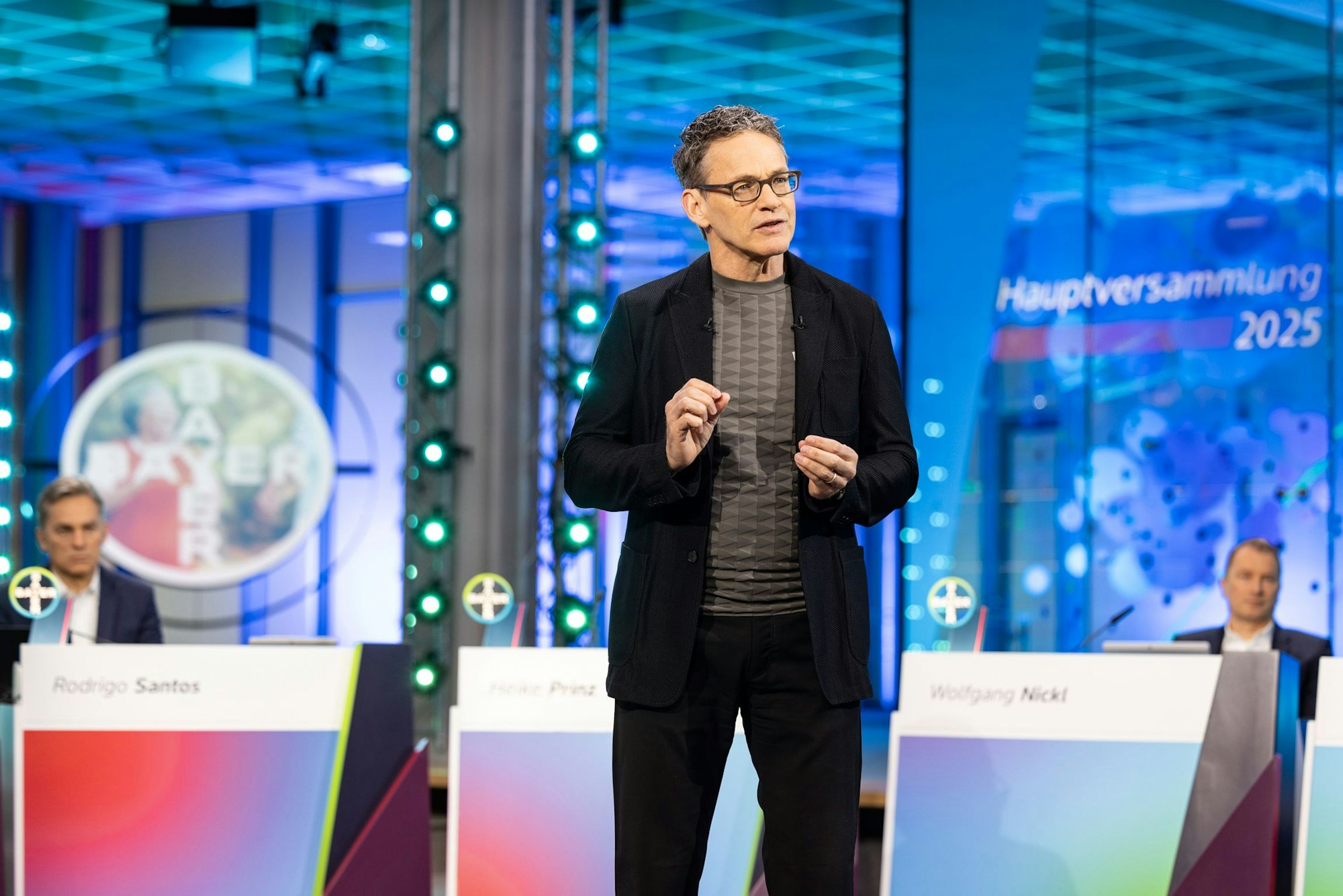 Der Vorstandsvorsitzende Bill Anderson bei der Hauptversammlung 2025 von Bayer.
----
Chairman of the Board of Management Bill Anderson at the Annual General Meeting 2025 of Bayer