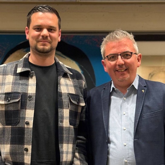 Das Foto zeigt Andreas Erdmann und David Held.