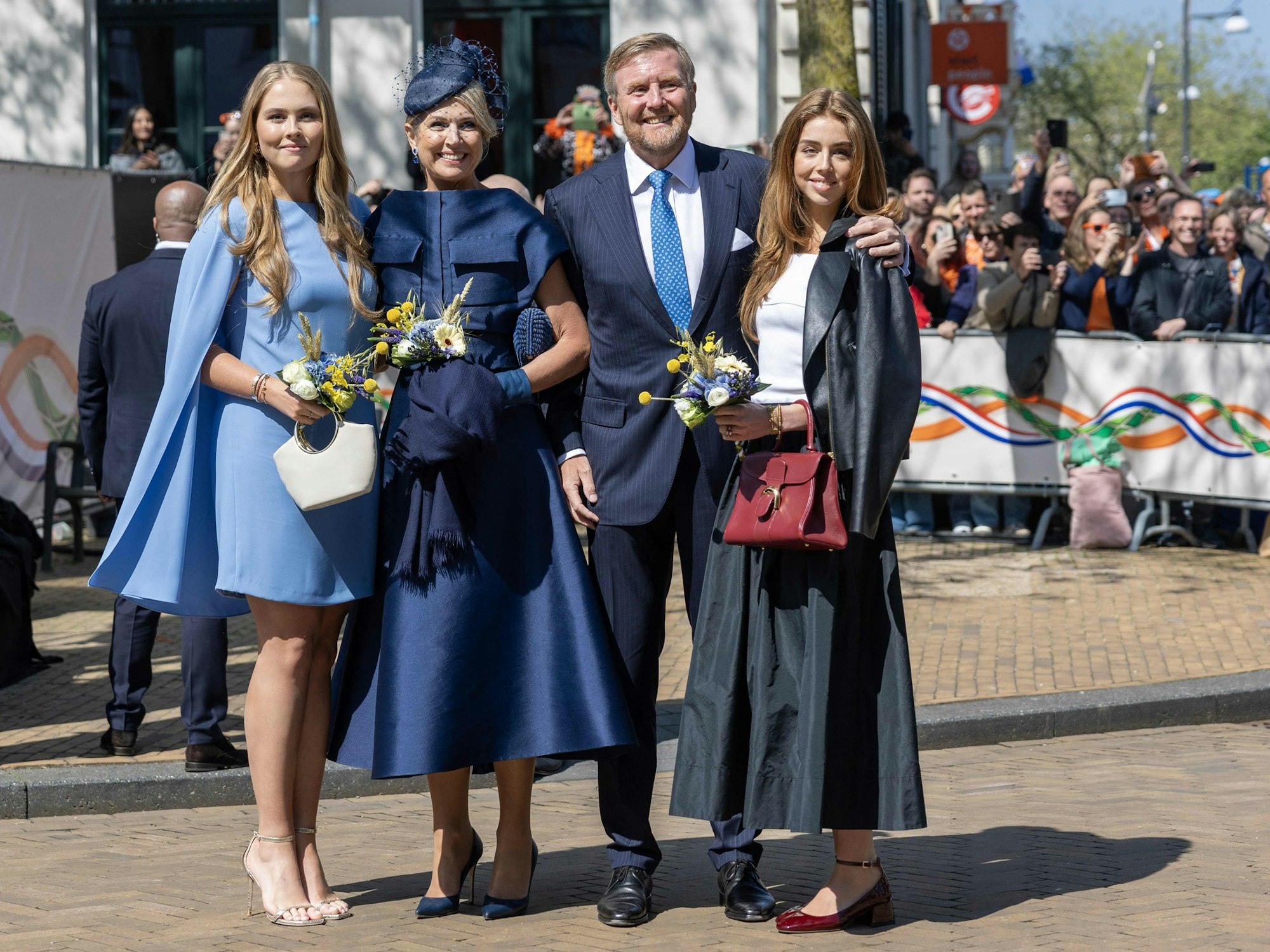 Die niederländischen Royals zeigen sich am Koningsdag 2025.