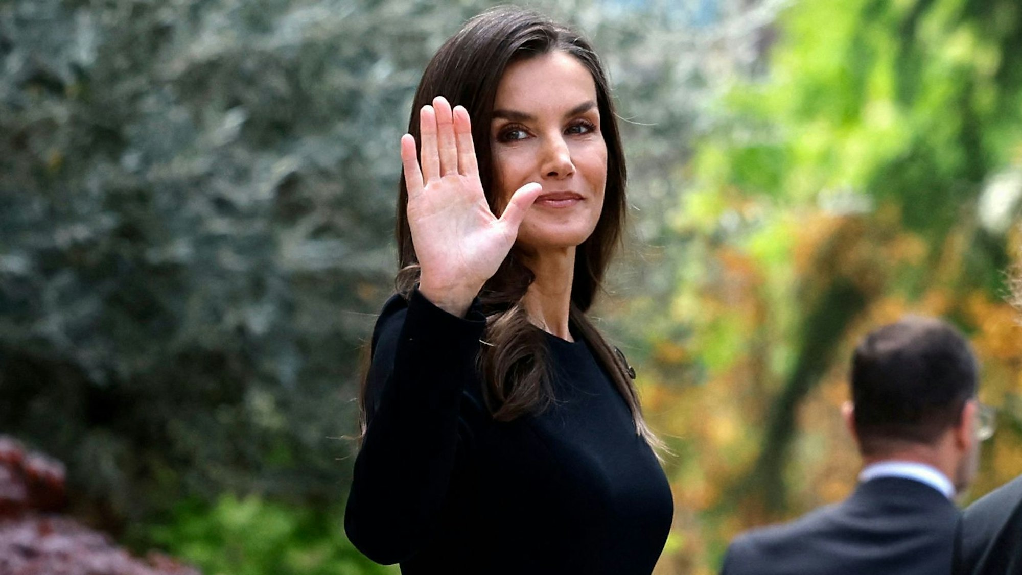 Königin Letizia nur wenige Tage vor der Papst-Beisetzung in Madrid.