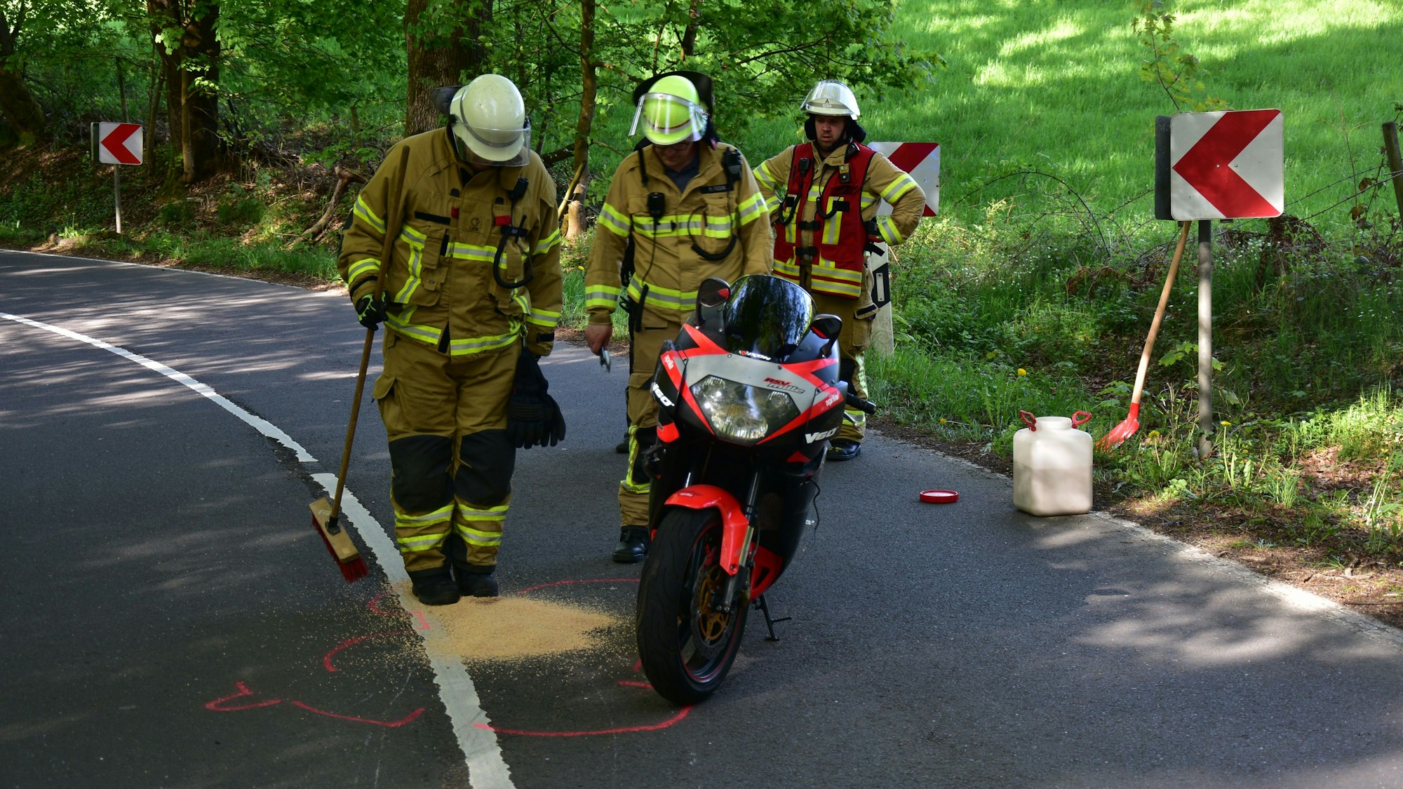 Motorradunfall in Much