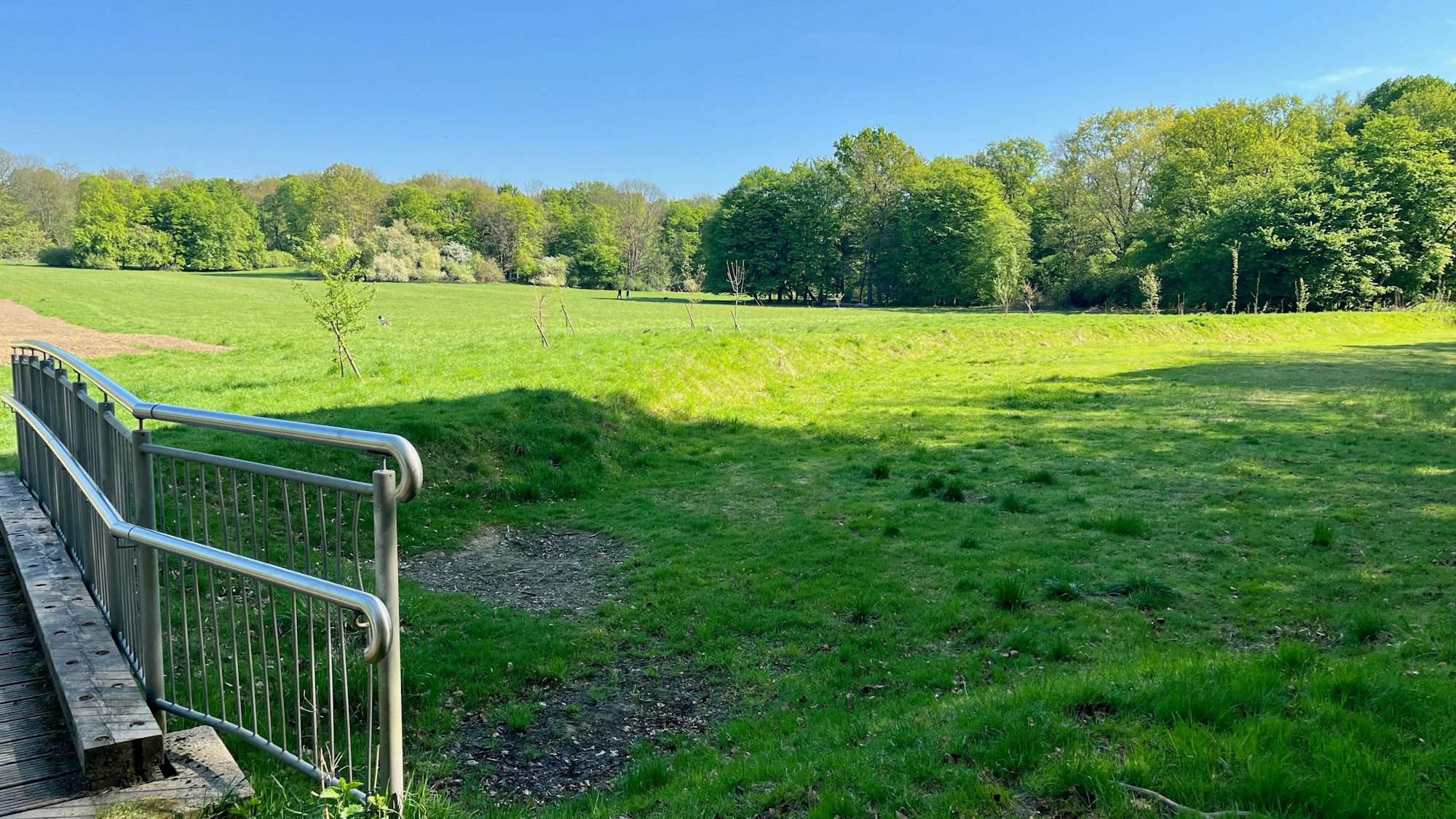 Das Bett des Frechener Baches im Grüngürtel.