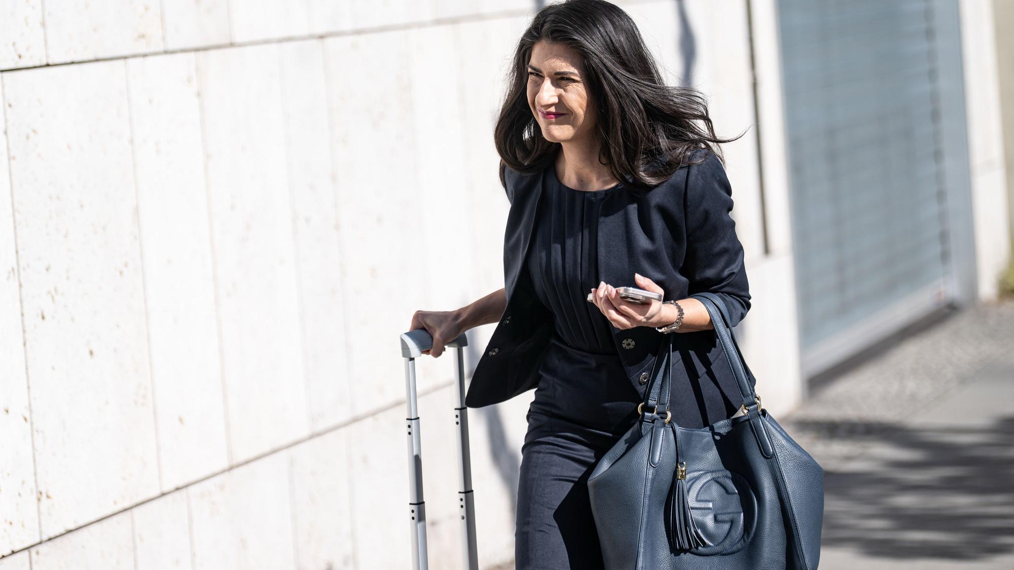 Serap Güler am Montag auf dem Weg zur Präsidiumssitzung der CDU.