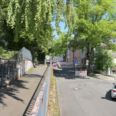 Das Foto zeigt die gesperrte Laurentiusstraße