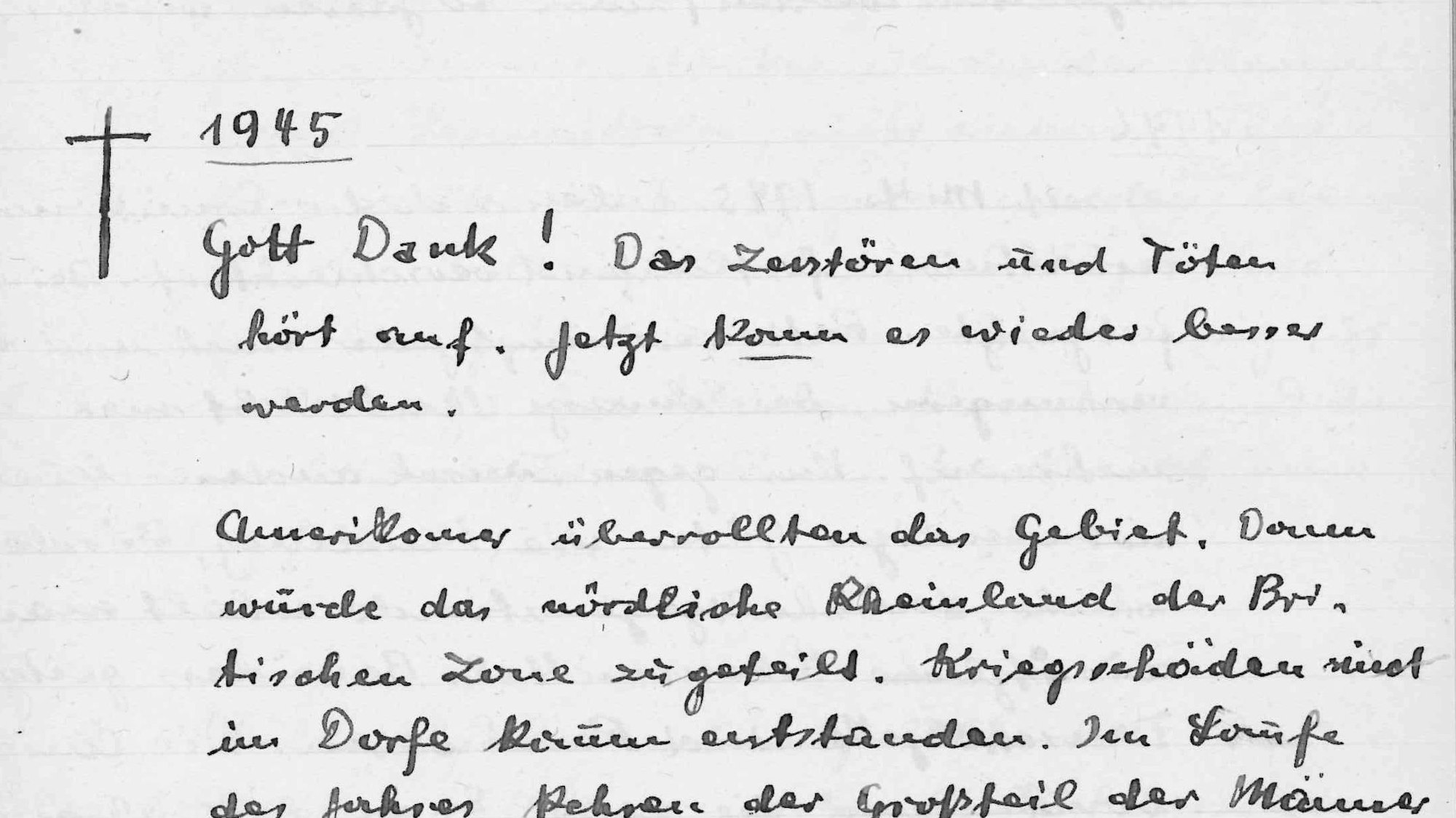 Das Foto zeigt einen Auszug aus einer Schulchronik.