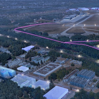 Animation des Spacehubs mit dem Kontrollzentrum GovSatCom am Flughafen Köln/Bonn