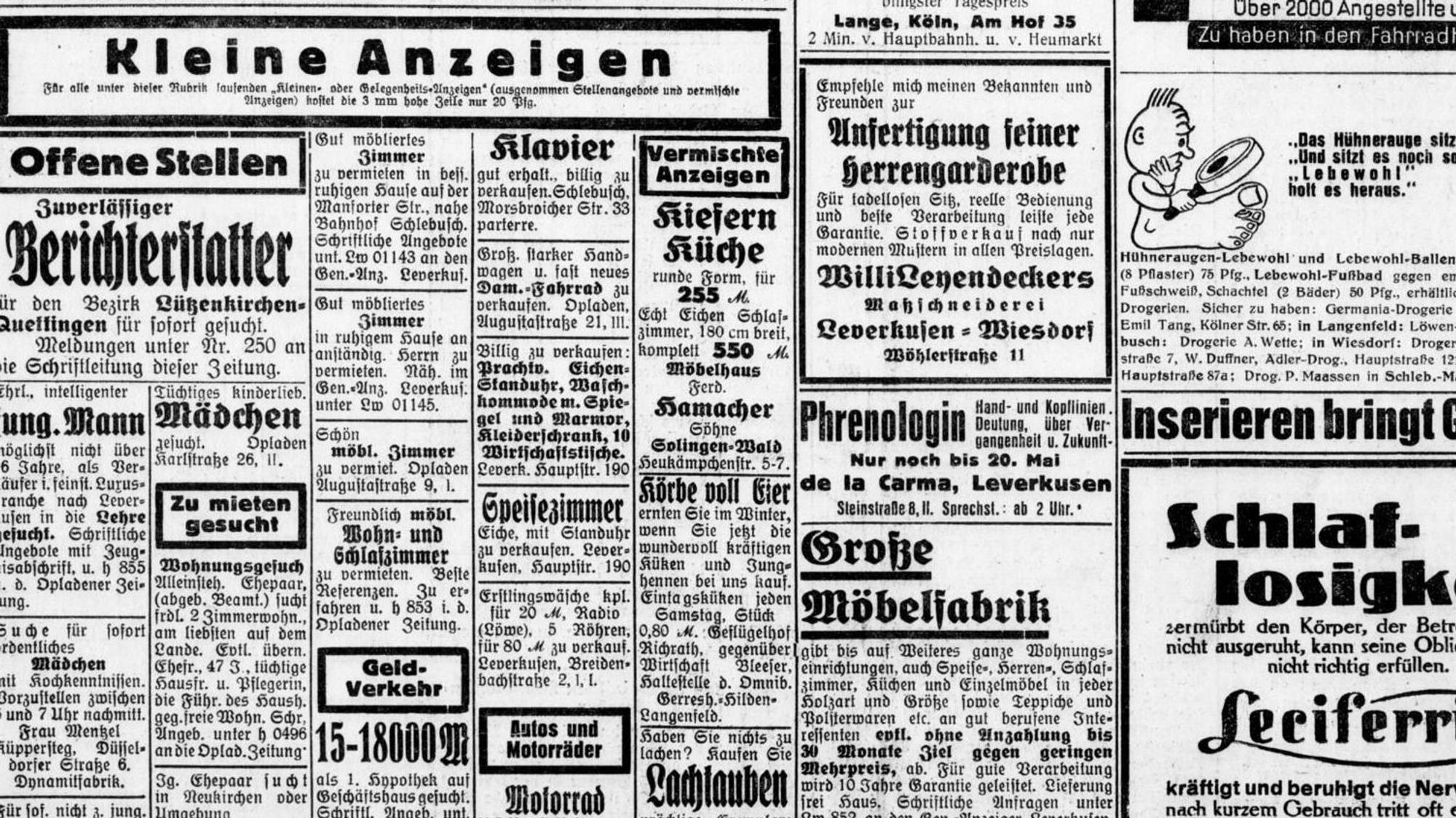 Beispiel Opladener Zeitung
