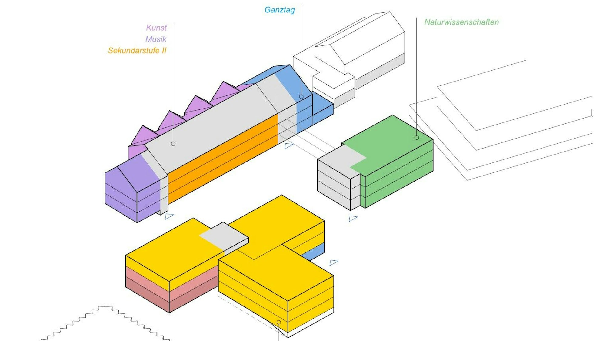 Eine grafische Darstellung des Bauprojekts.