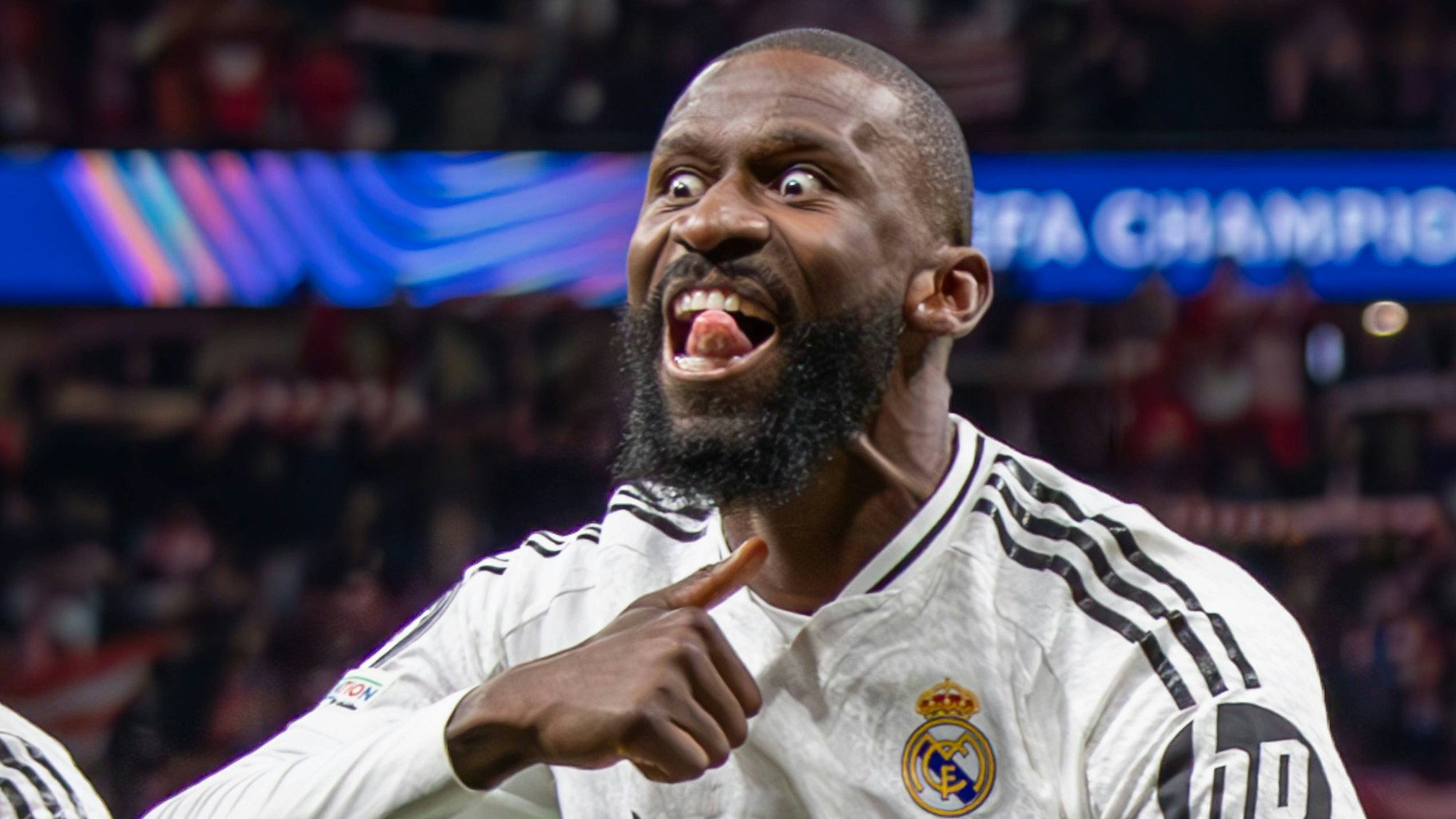 Antonio Rüdiger mit einer Kopf-ab-Geste.