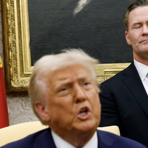 US-Präsident Donald Trump und der Nationale Sicherheitsberater Michael Waltz im Oval Office. (Archivbild)