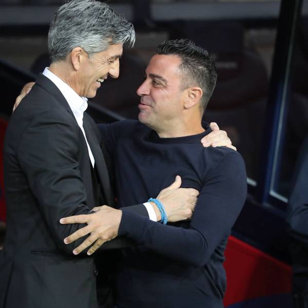 FC Barcelona, Barca v Real Sociedad - LaLiga EA Sports Imanol Alguacil and Xavi Hernandez are coaching during the match between FC Barcelona and Real Sociedad for week 35 of LaLiga EA Sports, taking place at the Olympic Stadium Lluis Companys in Barcelona, Spain, on May 13, 2024. Barcelona Barcelona Spain PUBLICATIONxNOTxINxFRA Copyright: xUrbanandsportx originalFilename:urbanandsport-fcbarcel240513_npK0W.jpg