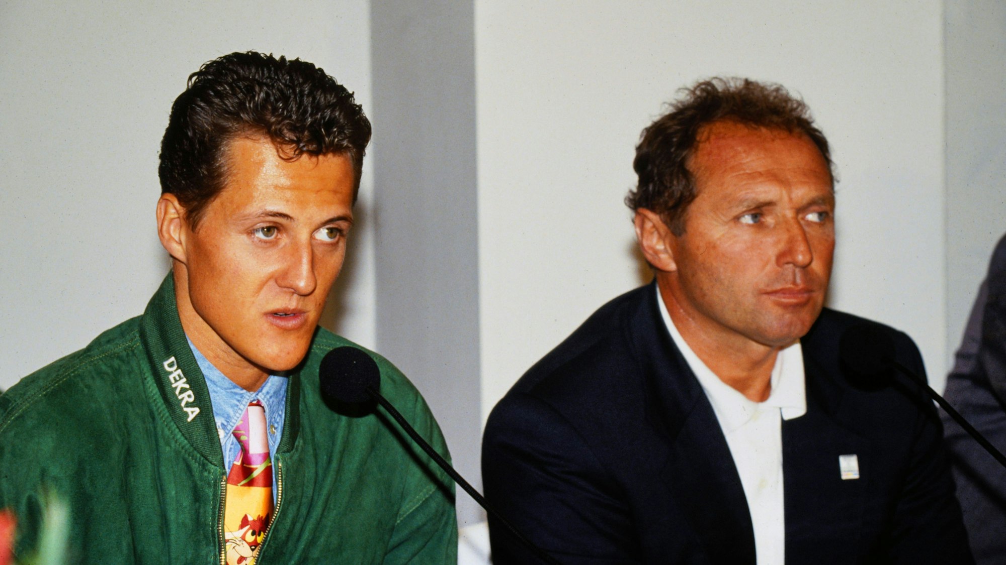 Michael Schumacher und sein Förderer Jochen Mass.