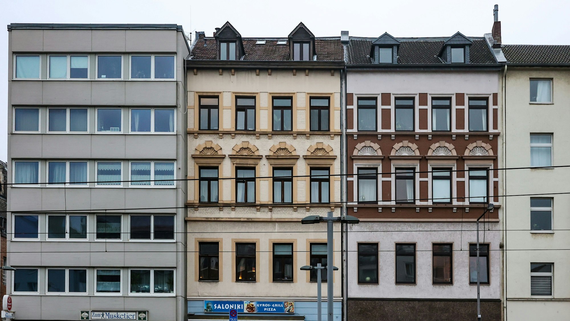 Fassaden von Wohnhäusern in Ehrenfeld.