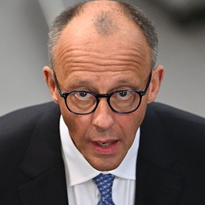 Friedrich Merz am Dienstagnachmittag im Bundestag.