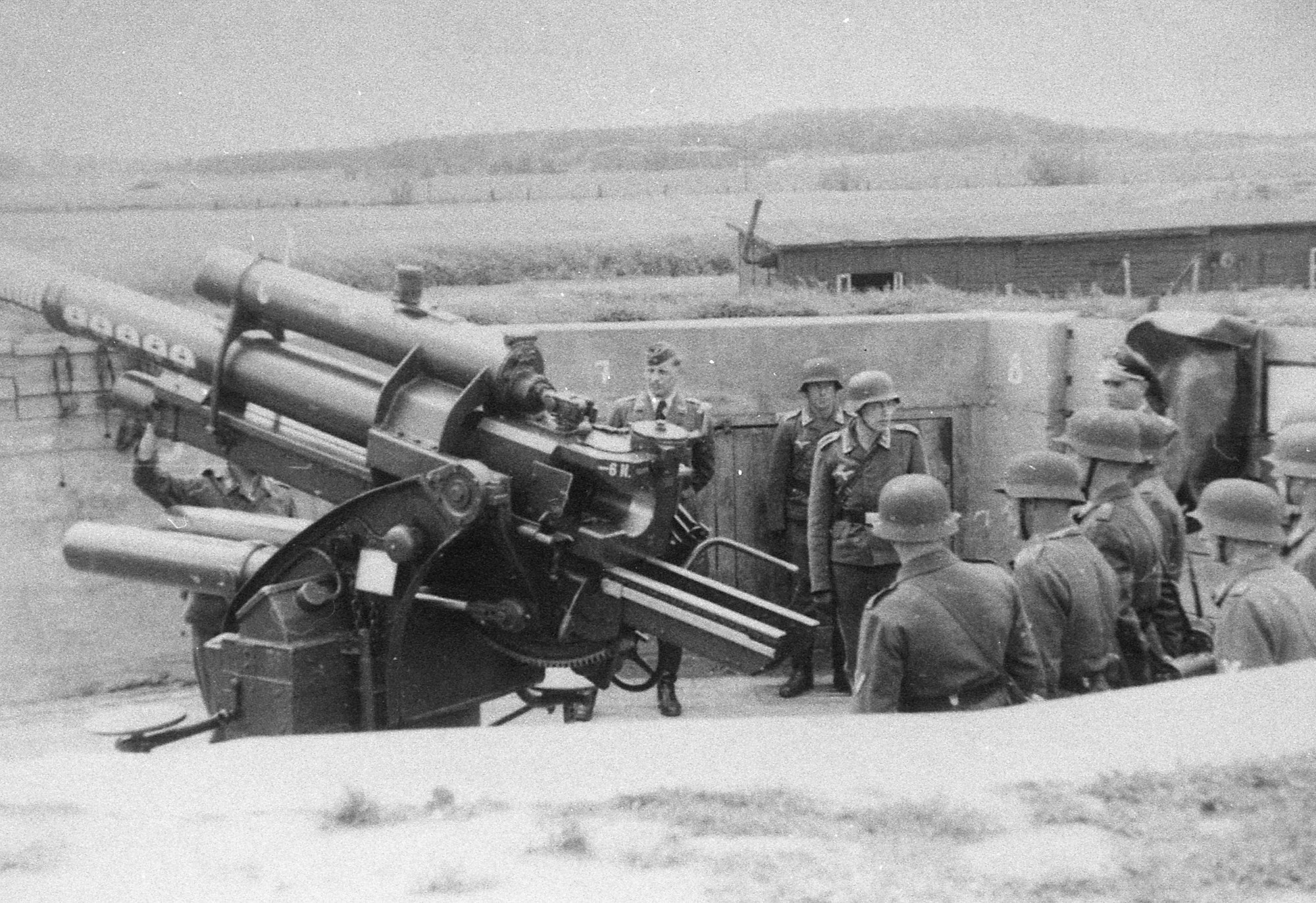 Ein Bild von der Flakstellung im Kurtekotten.