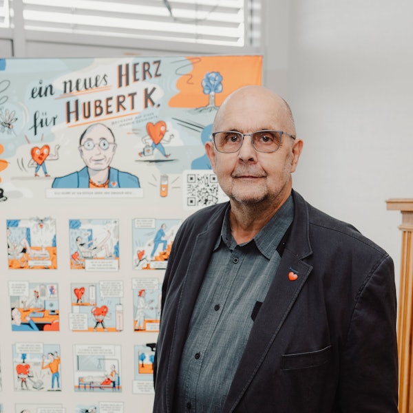 Hubert Knicker hat ein Spenderherz bekommen und wirbt in einer Graphic Novel nun für Organspende