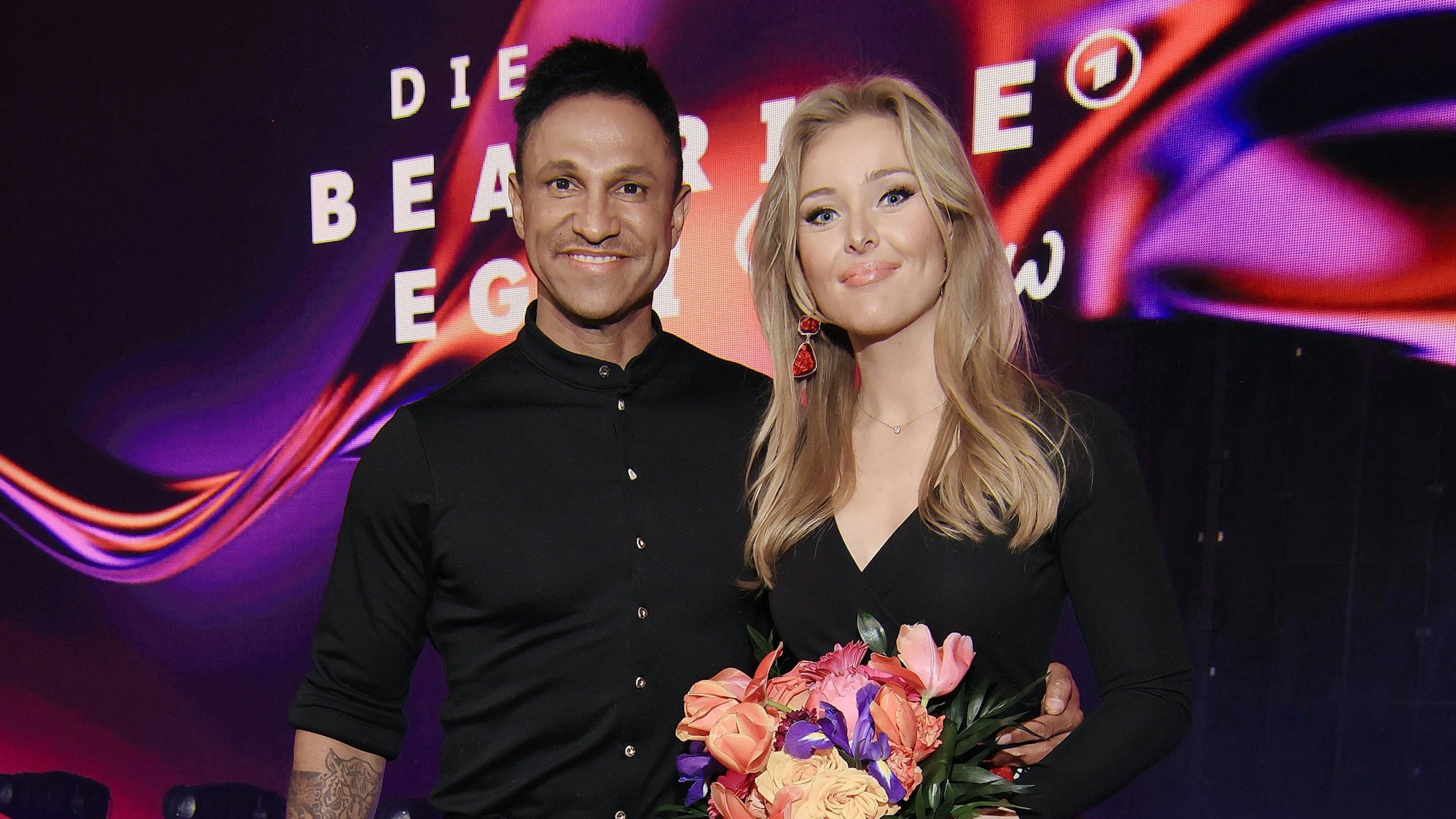 Patrice und Daniel Aminati bei der Aufzeichnung der "Beatrice Egli Show" am 8. April 2025 in Berlin.
