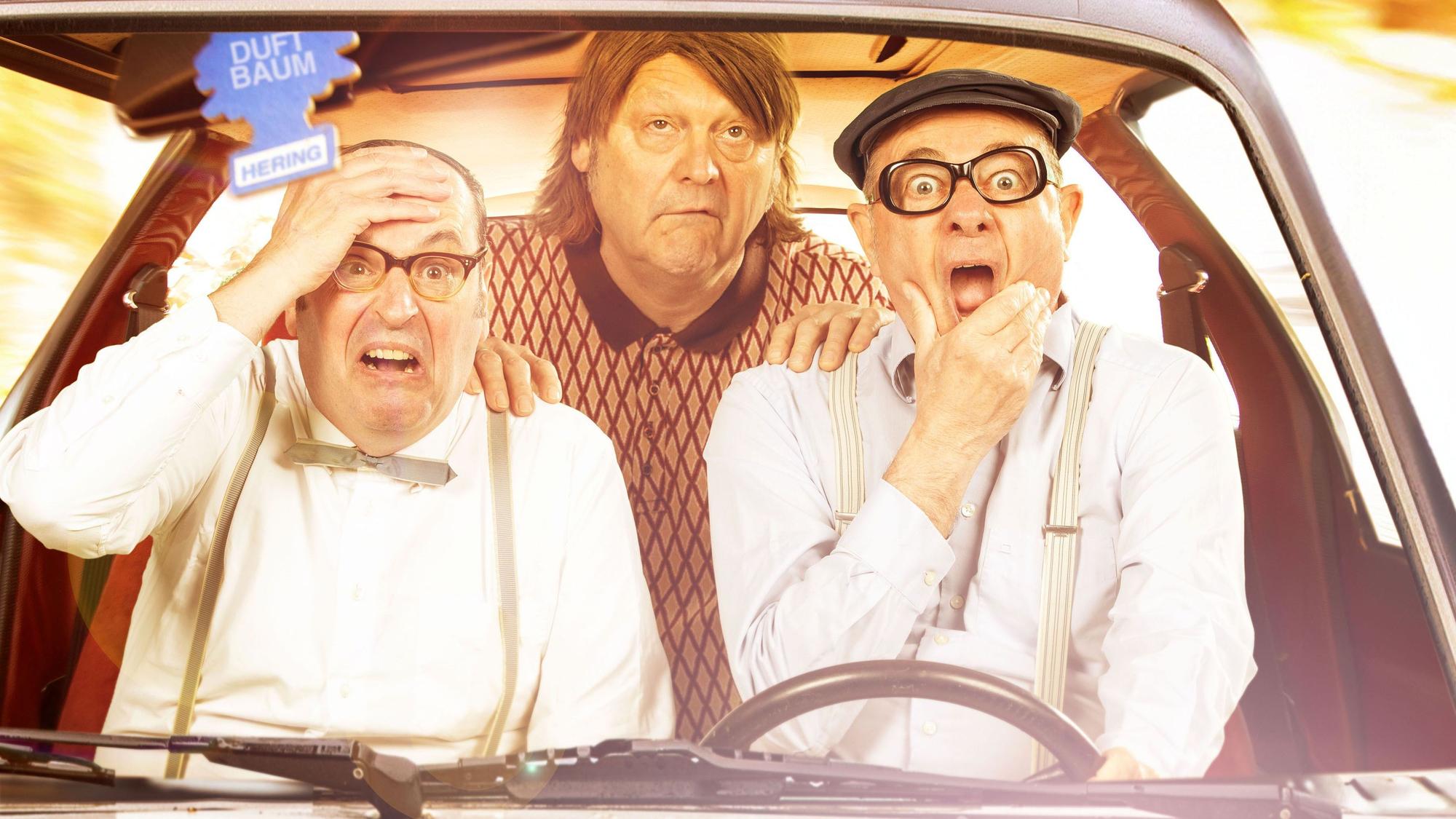 Martin Breuer (Ernst Pichl), Georg Göbel-Jacobi (Ozzy Ostermann) und Uwe Lyko (Knebel) (v.l.).