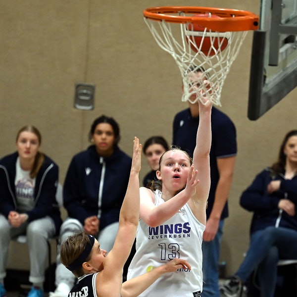 07.12.2024, Basketball-Wings Leverkusen-Freiburg
rechts: Greta Kröger (Wings)
Foto: Uli Herhaus