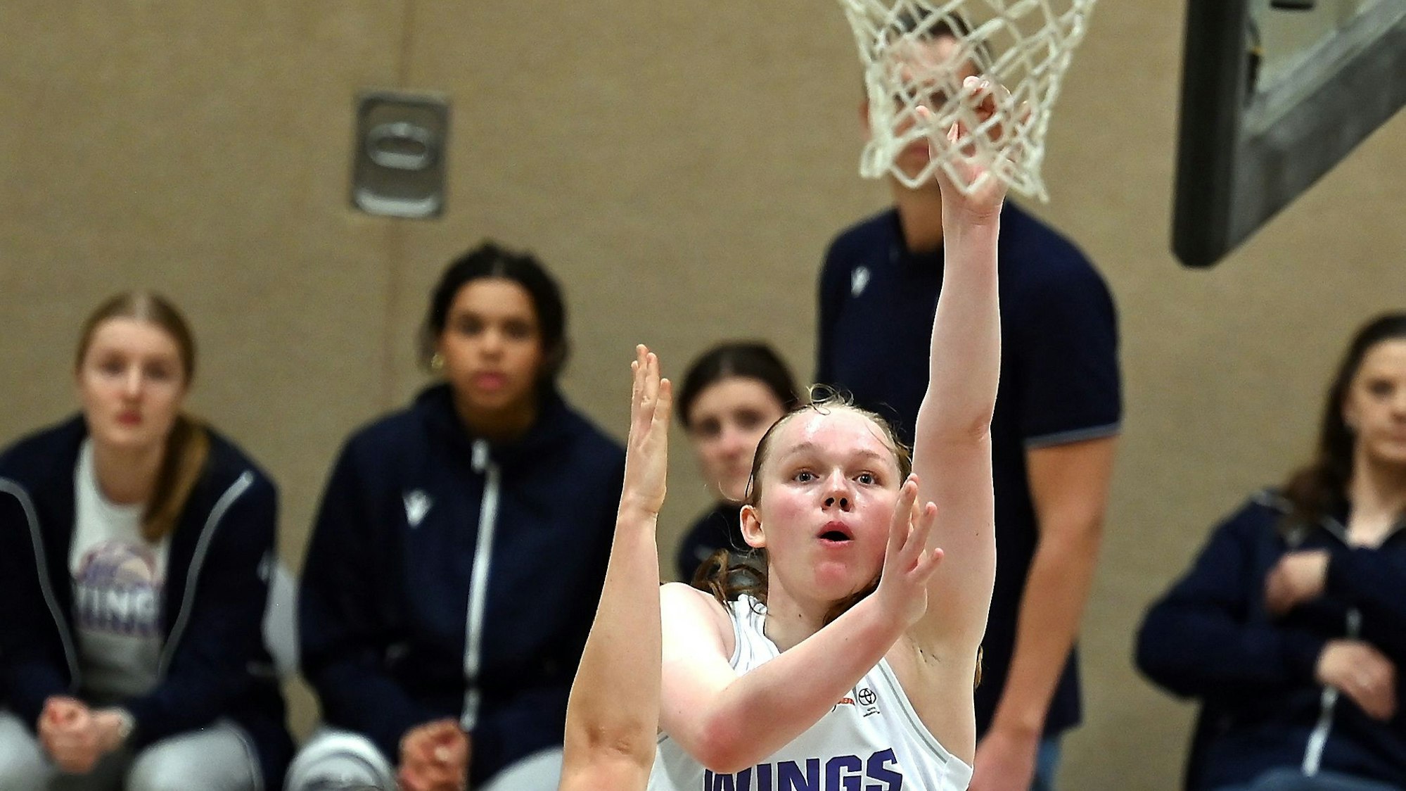 07.12.2024, Basketball-Wings Leverkusen-Freiburg
rechts: Greta Kröger (Wings)
Foto: Uli Herhaus