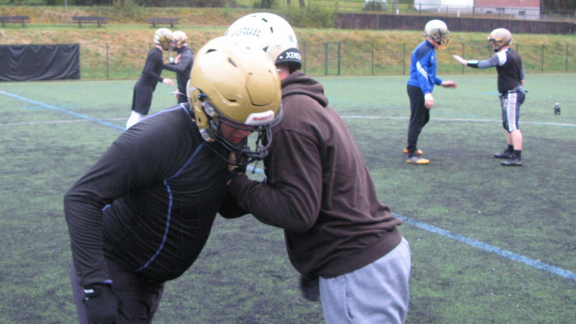 Eine Aufwärmübung vor dem Spieltraining.