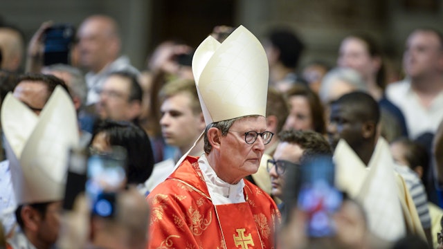 07.05.2025, Vatikan, Vatikanstadt: Der Kölner Kardinal Rainer Maria Woelki nimmt an der Messe vor Beginn des Konklave teil.