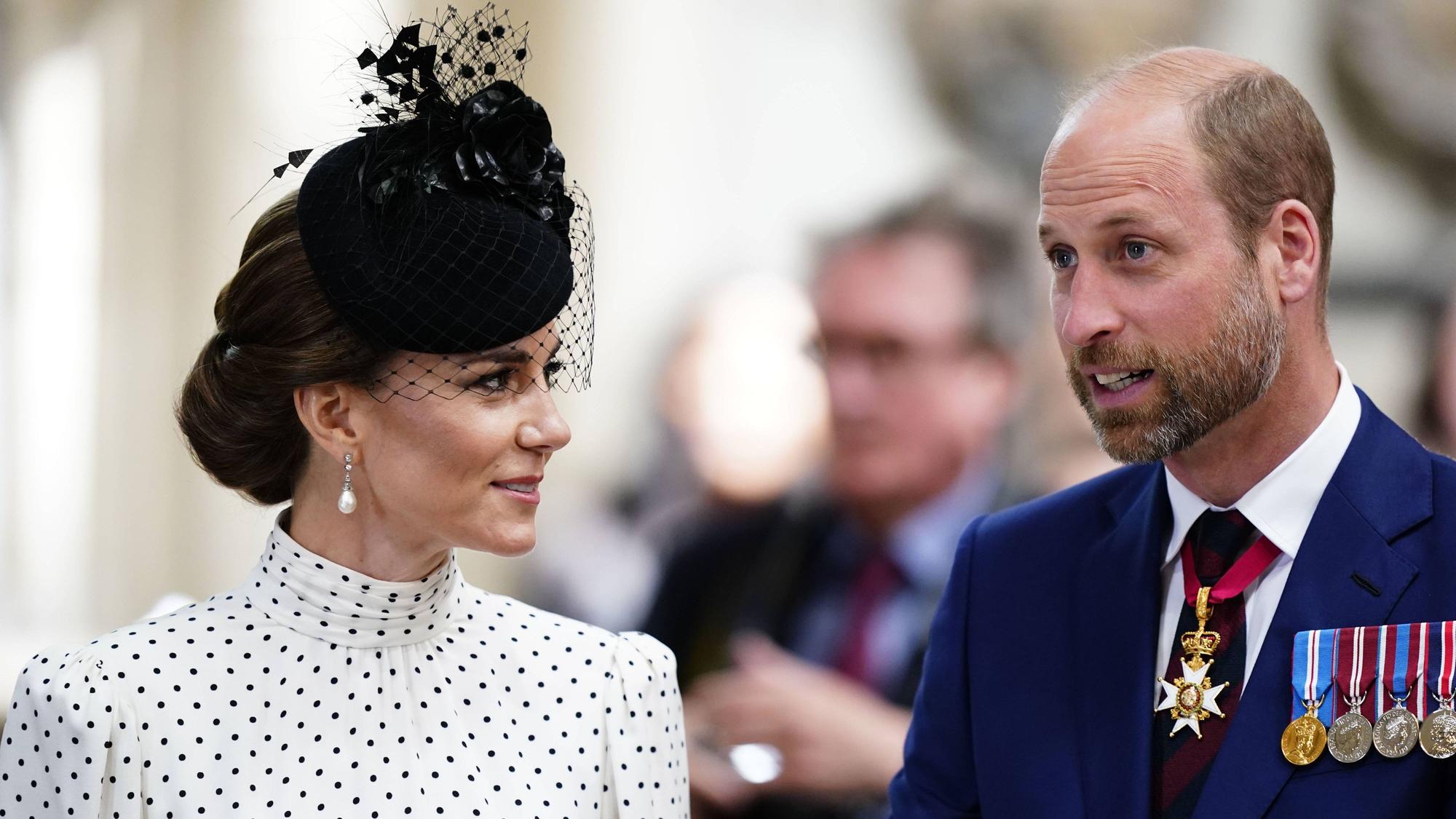 Der 80. Jahrestag des VE-Day: Prinz William und Prinzessin Kate nehmen am 8. Mai 2025 an einem Dankgottesdienst in der Westminster Abbey in London teil.