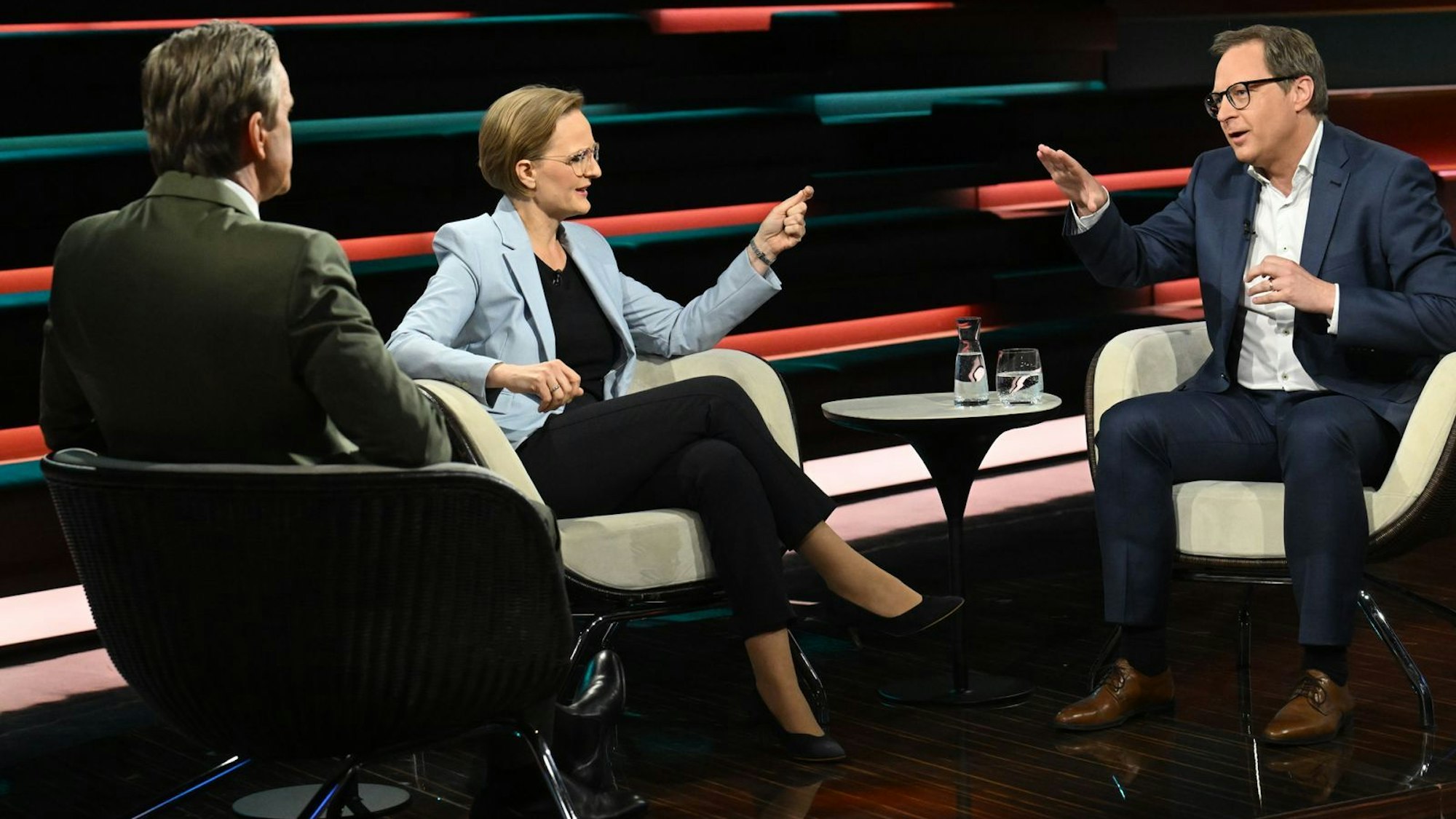 Franziska Brantner und Martin Huber warfen sich am Mittwochabend gegenseitig Vorwürfe an den Kopf und konnten keinen gemeinsamen Nenner finden. (Bild: Cornelia Lehmann / ZDF)