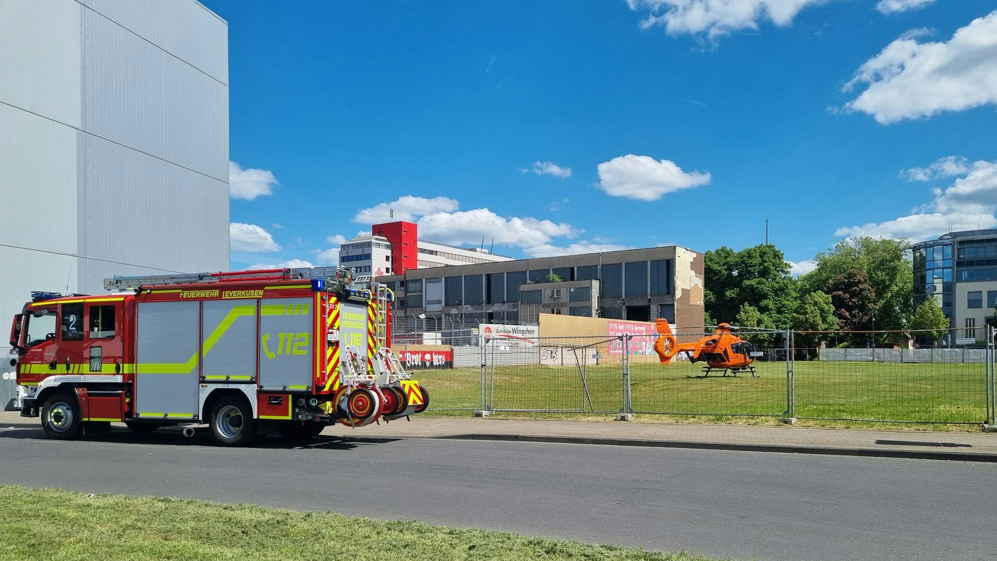 Feuerwehreinsatz in Wiesdorf