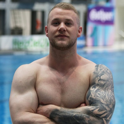 Felix van Deventer beim RTL-„Turmspringen“.