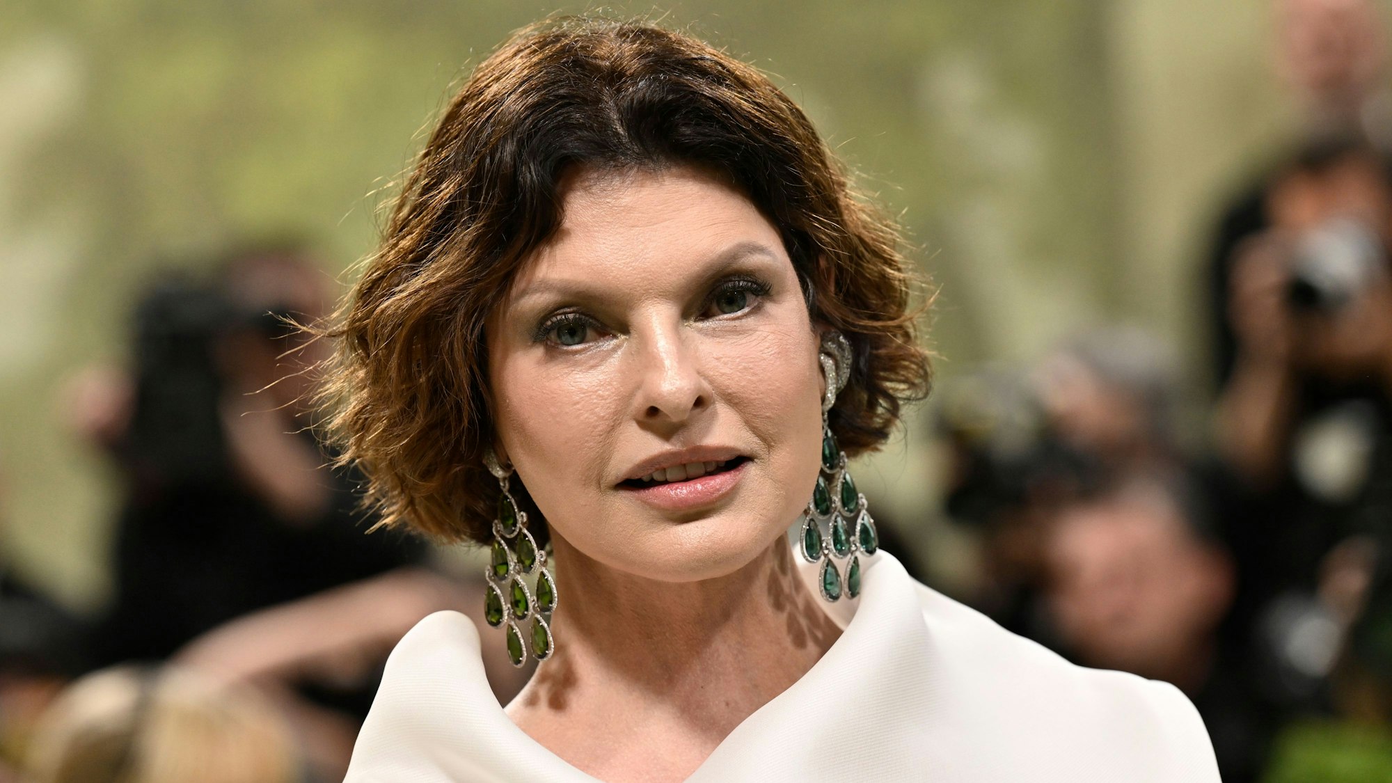 Linda Evangelista letztes Jahr bei der Met-Gala in New York. (Archivbild)