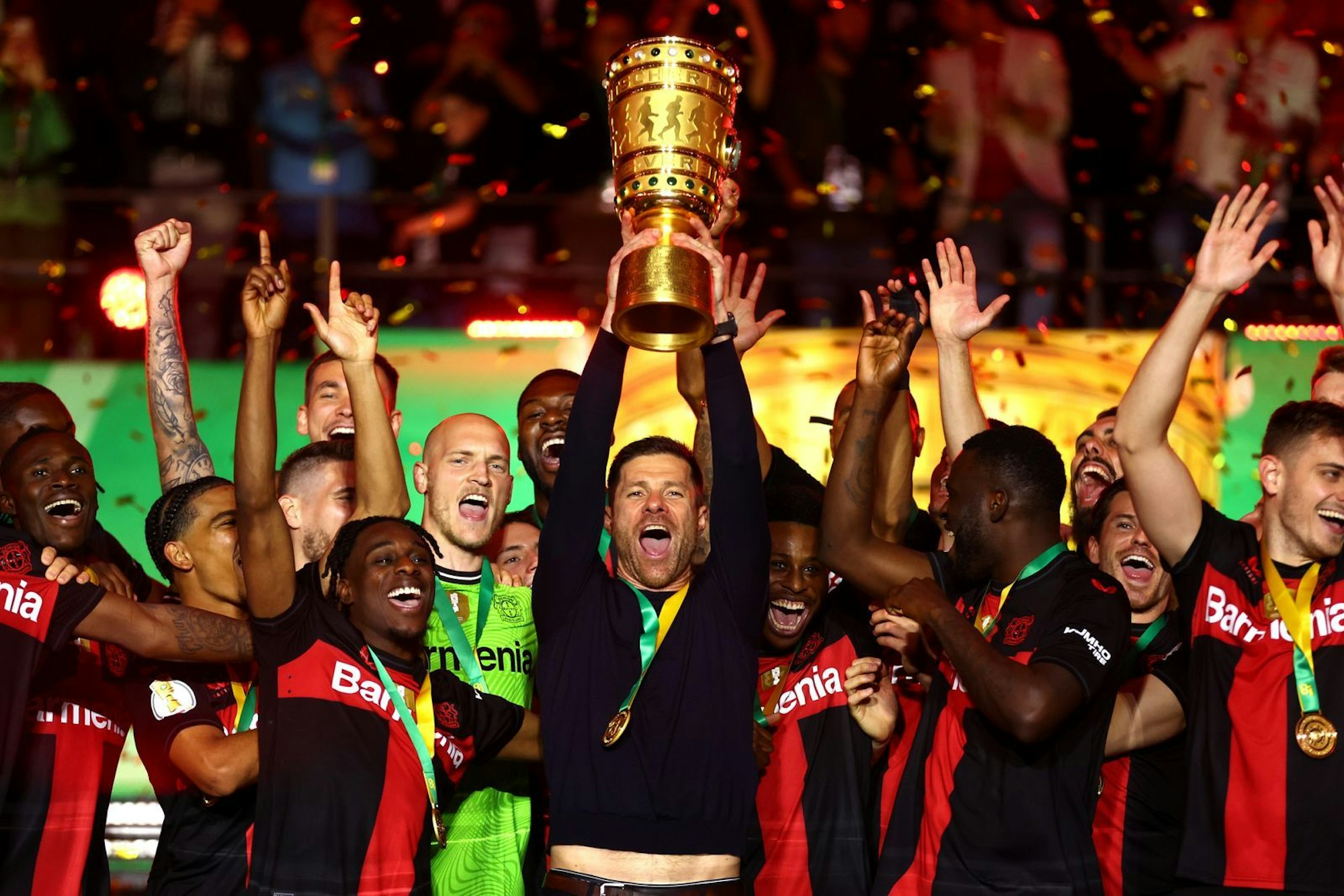 2024 gewann Bayer Leverkusen unter Trainer Xabi Alonso den DFB-Pokal. (Bild: Getty Images / Lars Baron)