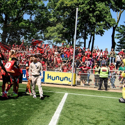 LEVERKUSEN, GERMANY - 10 MAY, 2025: Bayer 04 U19 - Semi-Final. The A-Junioren Bundesliga match Bayer 04 Leverkusen vs FC Bayern at Ulrich-Haberland-Stadion. PUBLICATIONxNOTxINxRUS Copyright: xx