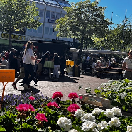 Das Brückerfeld, hier während des Frühlingsfests, in einer von fünf sogenannten Sorgfaltsbereichen in der Gestaltungsfibel.