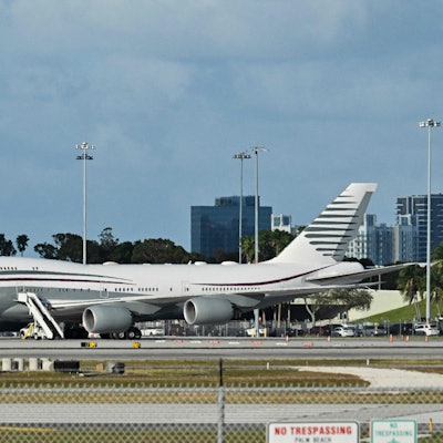 Eine Boeing 747. Donald Trump plant, den luxuriösen Boeing-Jet von der katarischen Königsfamilie als Air Force One zu übernehmen und nach seiner Amtszeit weiter damit zu fliegen.