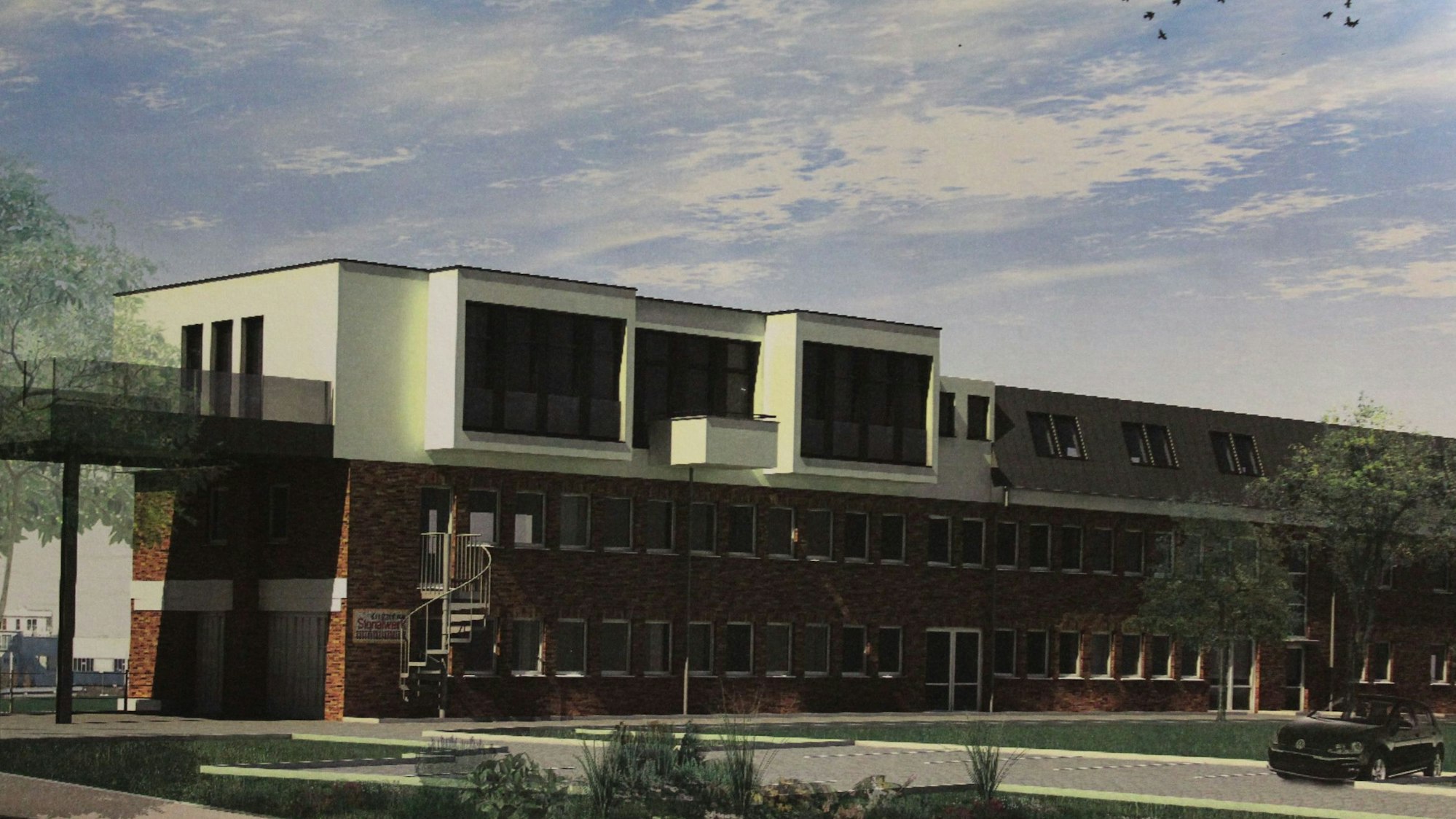 Auf dem Bild ist ein Entwurf der Erweiterung des Signalwerks zu sehen.