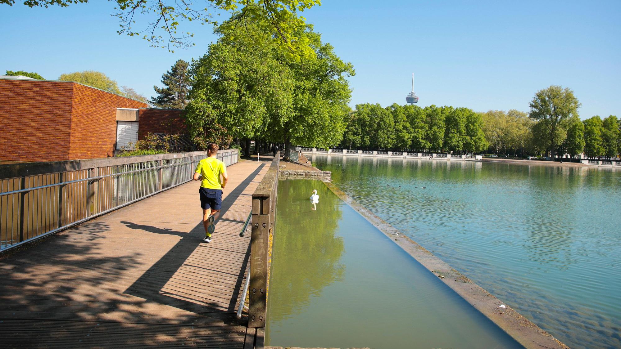 Wetter Frühling am Aachener Weiher.