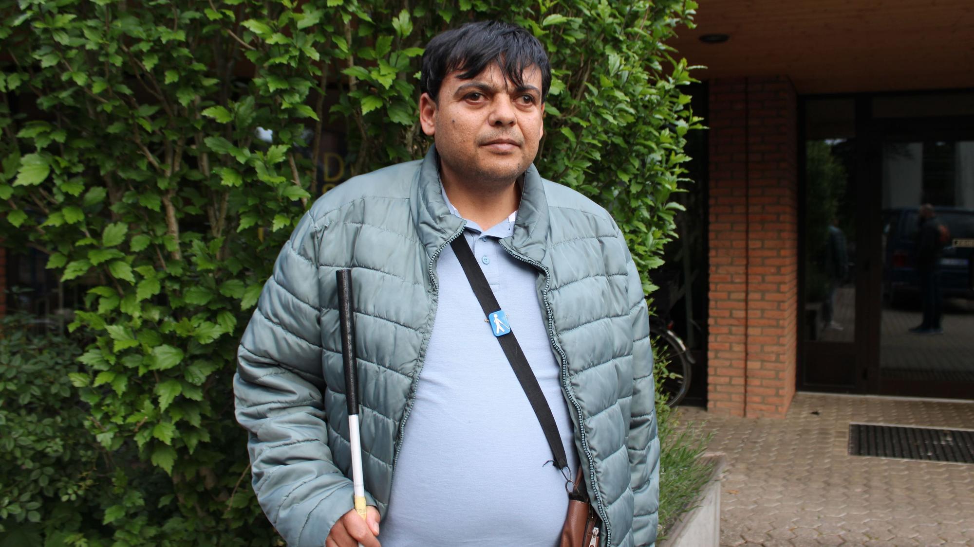 Saleh Bilal (45) ist blind und aus Syrien geflohen.