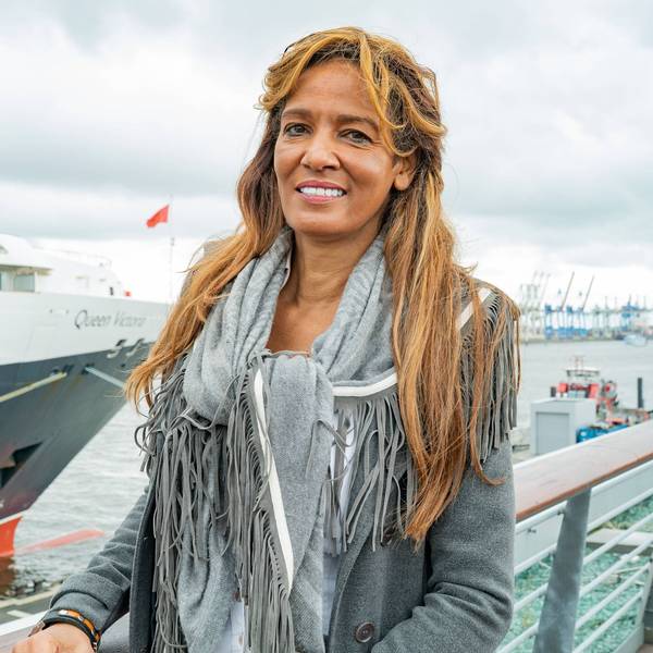 Nadja Abd el Farrag alias „Naddel“ bei einem PR-Termin.