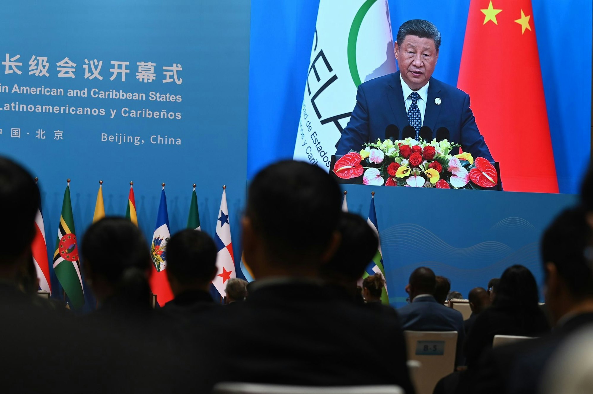 Chinas Präsident warb vor Regierungsvertretern lateinamerikanischer Staaten für mehr Handel.
