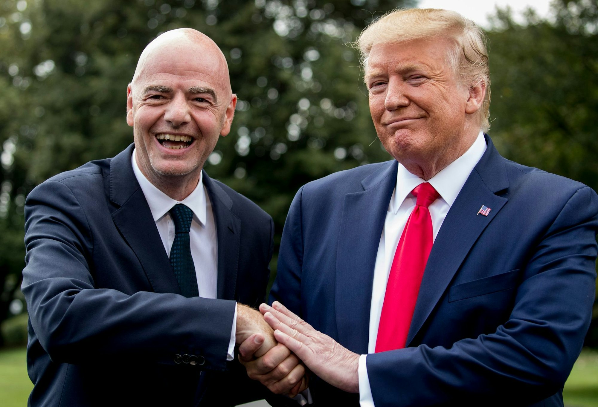 Zwei, die sich verstehen: FIFA-Chef Infantino (l.) und US-Präsident Donald Trump (r.)