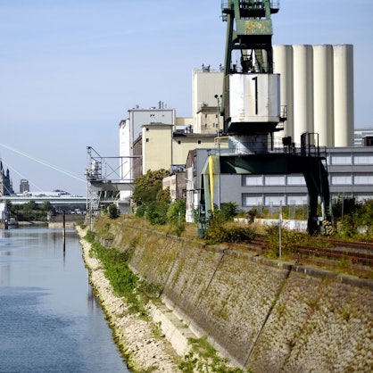 Ehemaliger Gewerbe- und Industriestandort Deutzer Hafen.