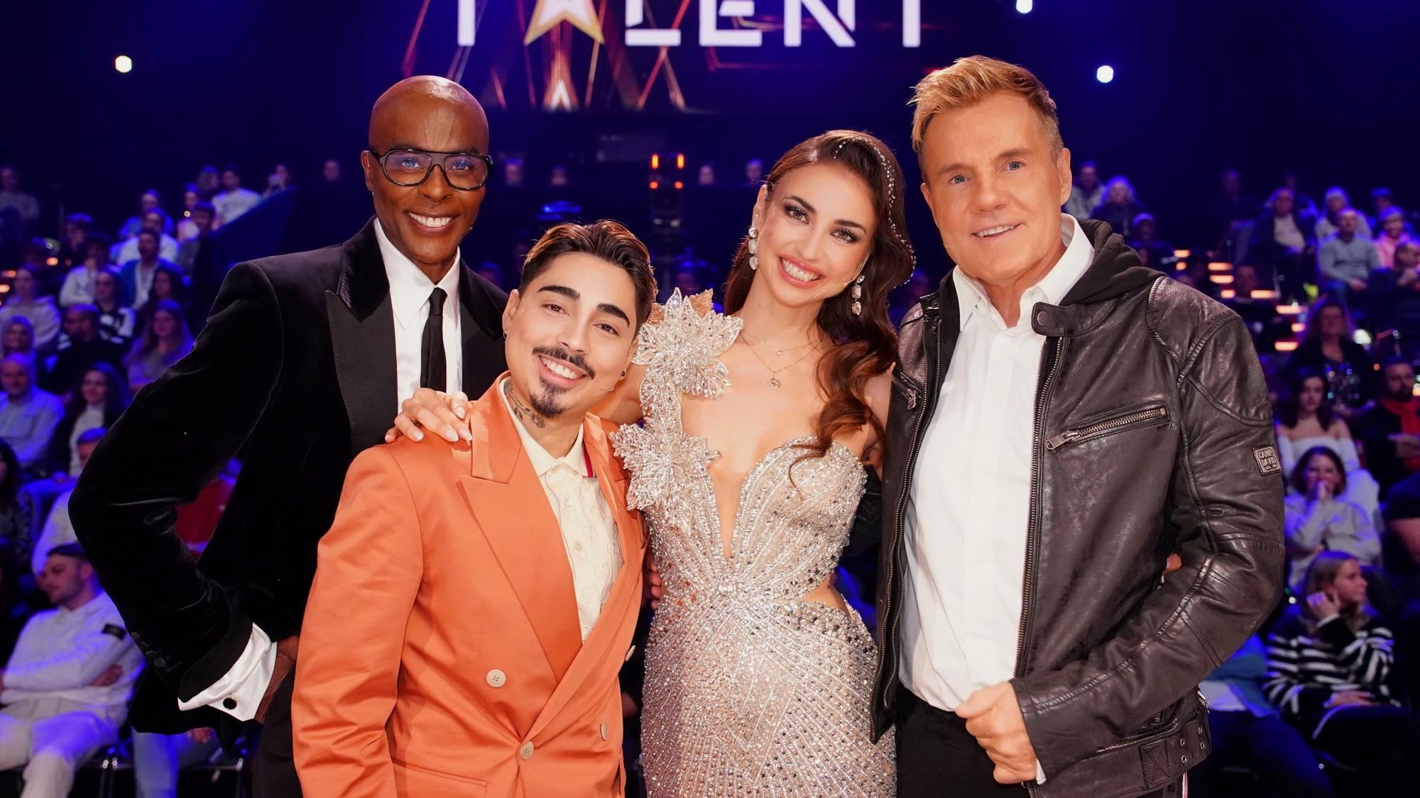 Dieter Bohlen (r), Bruce Darnell (l), Ekaterina Leonova (mr) und Tony Bauer (ml) waren die letzten Jury von „Das Supertalent“.