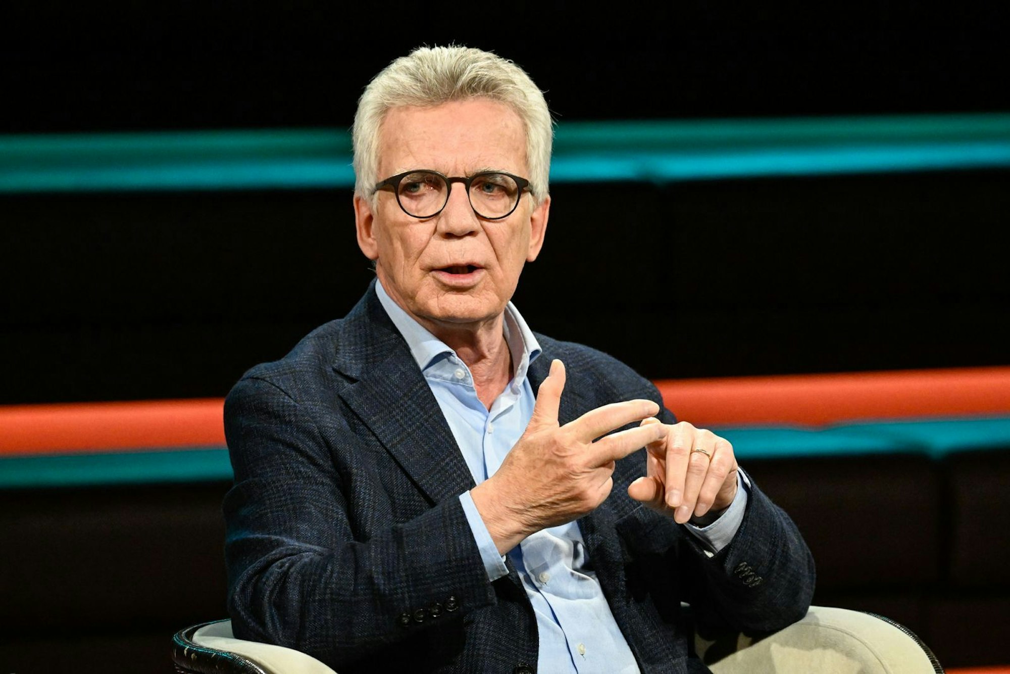Ex-Bundesinnenminister Thomas de Maizière kritisierte die Haltung der Linkspartei zum Thema Abschiebungen und sagte: „Das ist nicht meine Position.“ (Bild: ZDF / Markus Hertrich)
