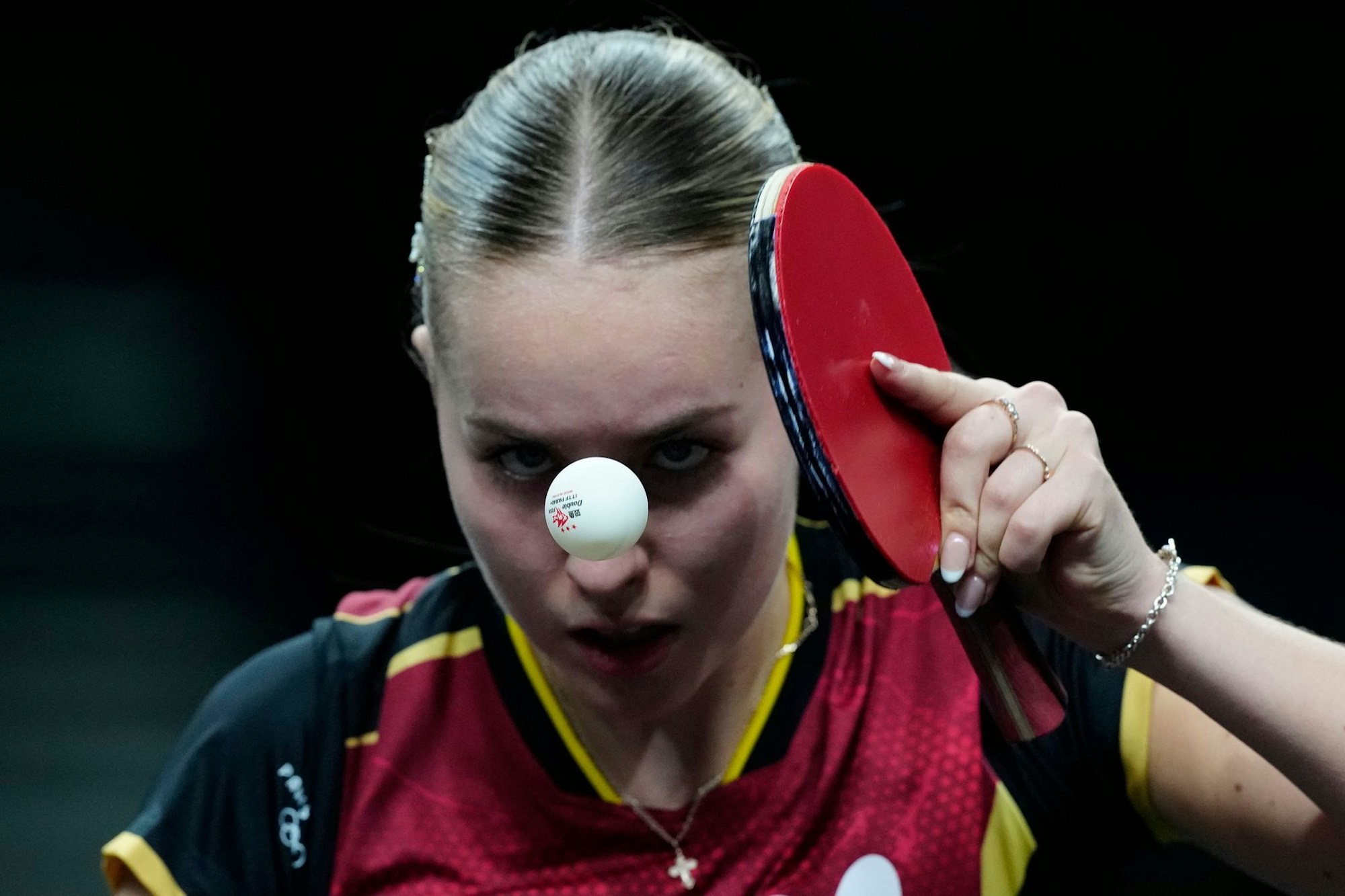 Deutschlands Tischtennis-Hoffnung Annett Kaufmann.