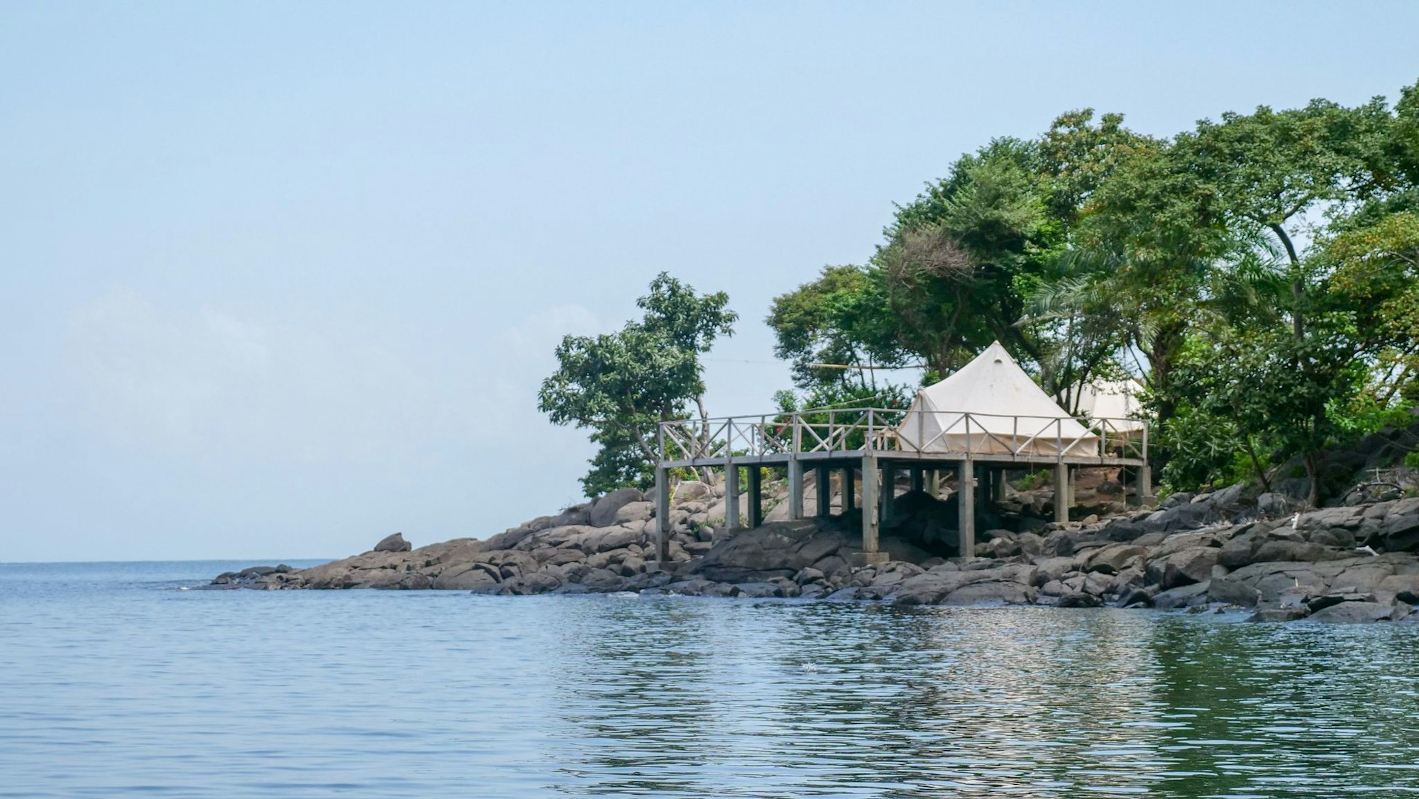 Das Bafa Resort auf den Banana Islands bietet Luxuszelte direkt am Meer.