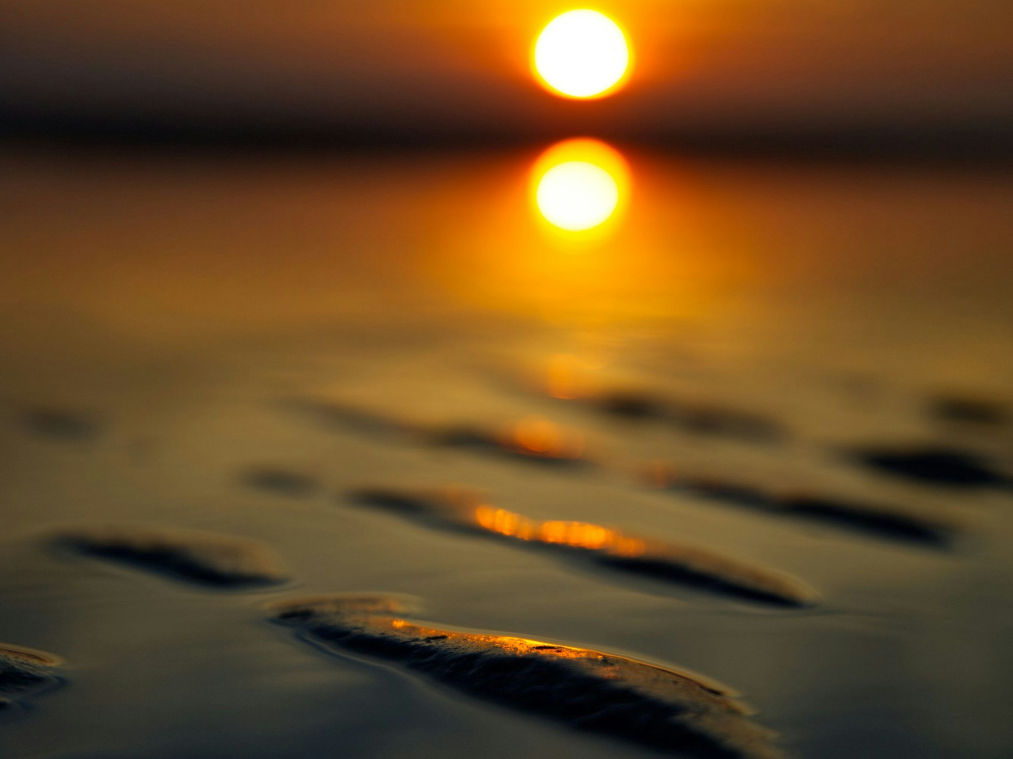 Sonnenuntergang am Strand.
