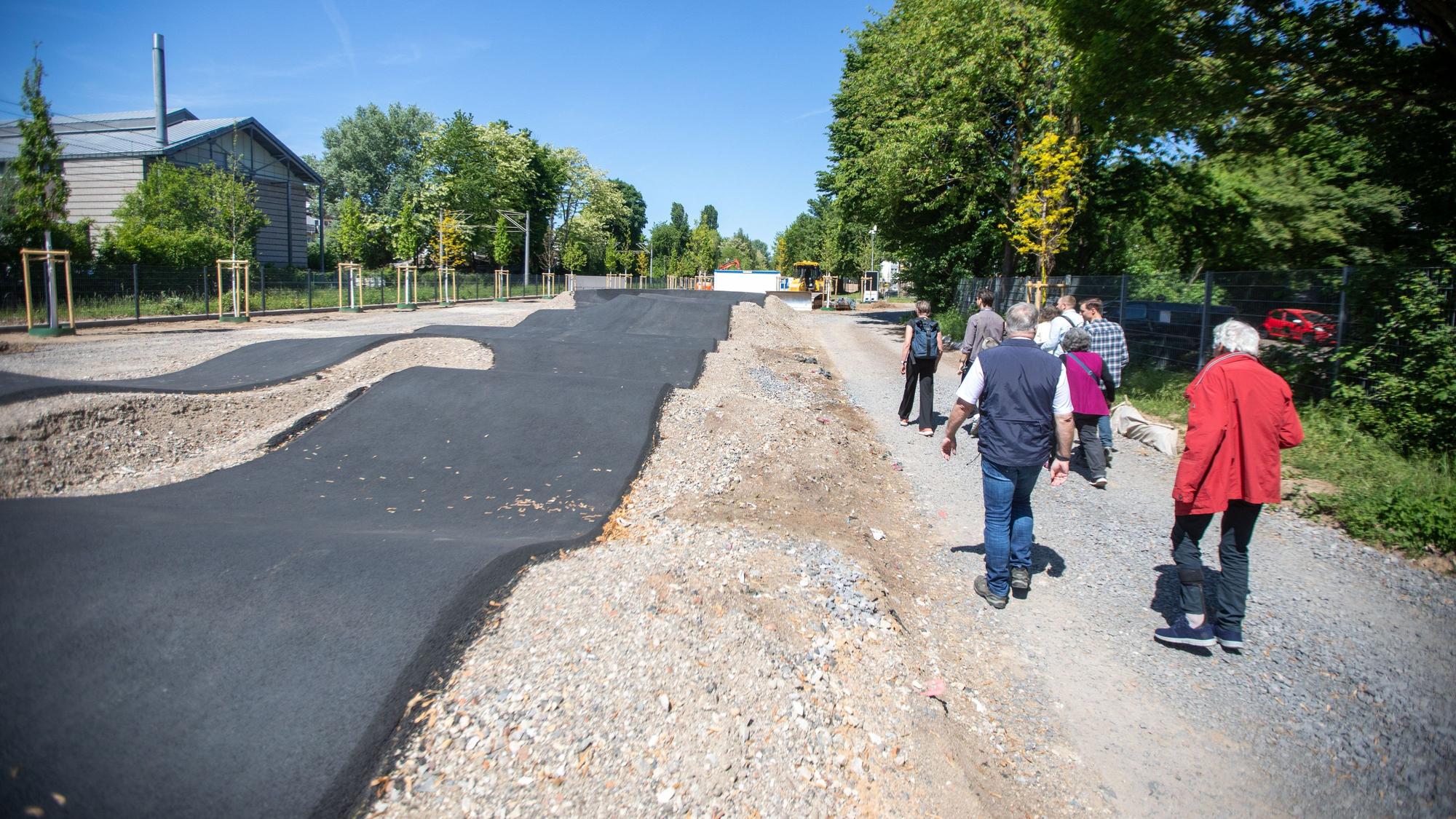 Baustelle eines sogenannten Pumptrack.